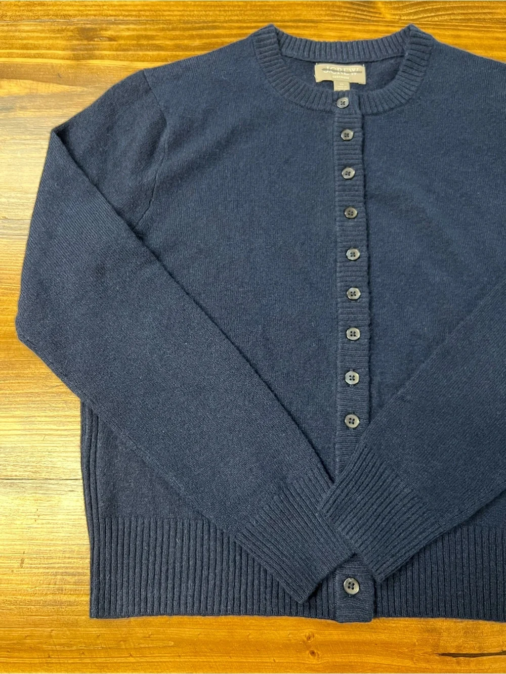 J. Crew Perfect Cashmere Cardigan in Navy Blue Size XS *flawed**